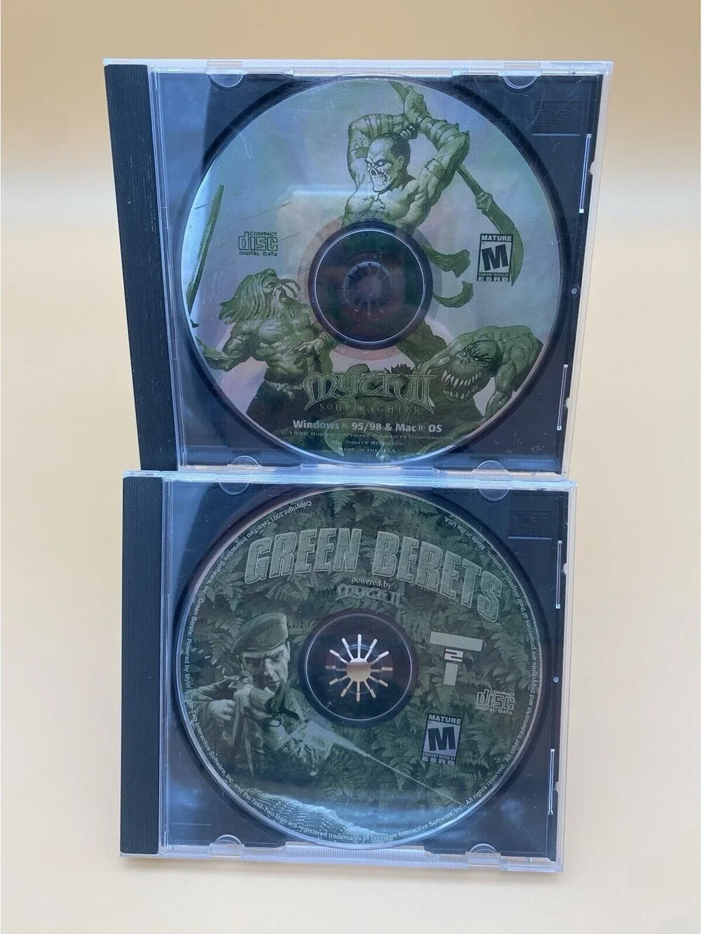 Myth II PC Video Game Pair - Soulblighter & Green Berets - 1998 & 2001